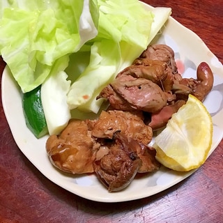 鶏レバーの粕漬け焼き。